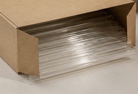 A box of Terra Clearline straws